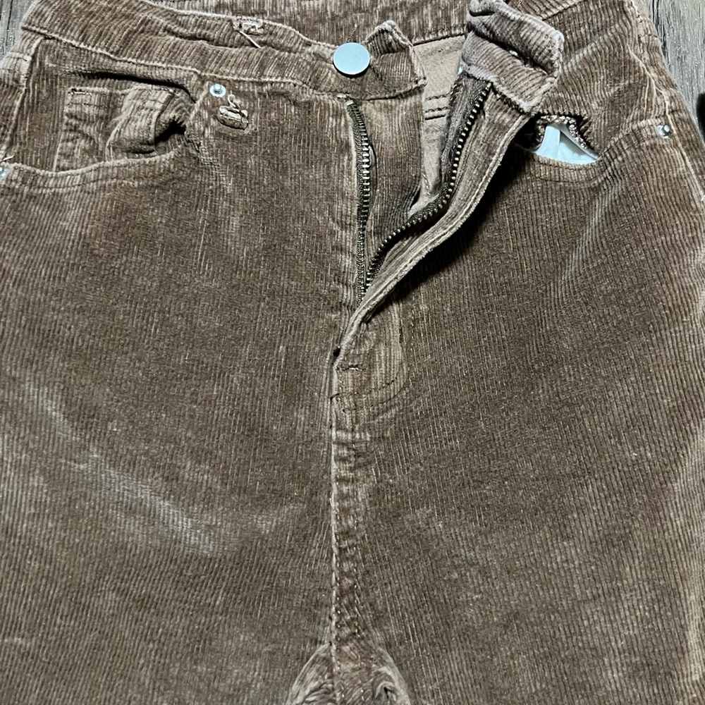 NWOT SHEIN BAE High Waist Flare Leg Corduroy Pants XS - Picture 6 of 8